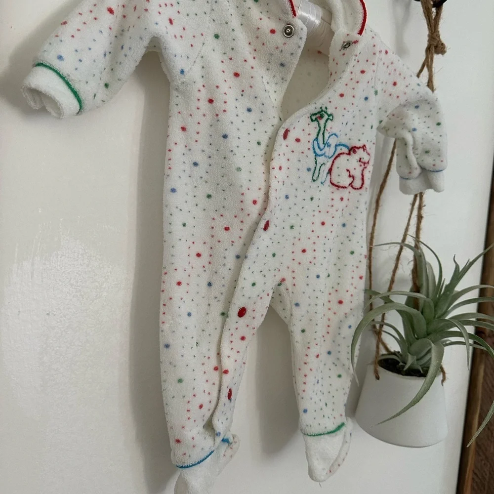 Vintage carters USA made Boy/GirlBaby Stretch Terry Sleeper Pajamas unisex